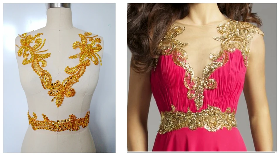 A87 Бесплатная доставка ручная отделка кристаллами патчи золотистые стразы