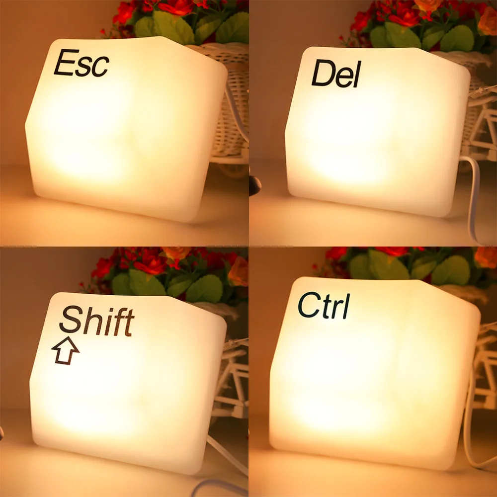 

2017 New Arrival USB nightlight creative key press lamp Yellow/White USB keyboard Creative Furniture Keypress Lamp