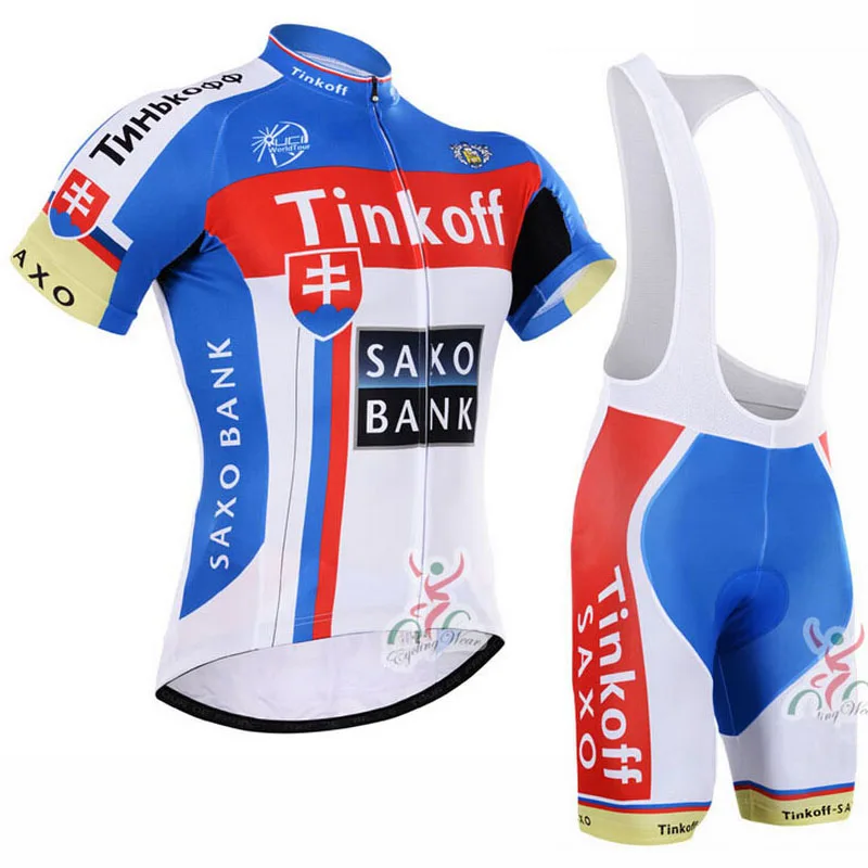 Команда tinkoff saxo bank Велоспорт Джерси Набор дышащий MTB Быстросохнущий велосипед Ropa