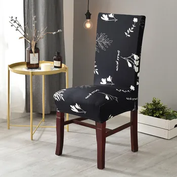 

Printed Stretch Elastic Chair Covers Spandex For Wedding Dining Room Office Banquet housse de chaise chair cover living room