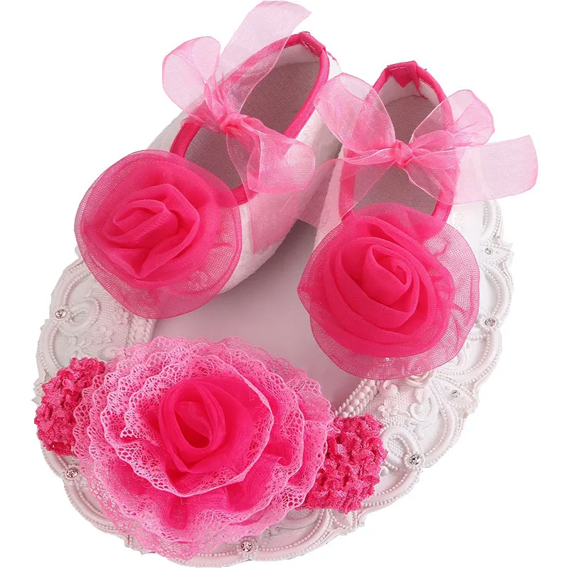 Новорожденного обувь девочек Бабочка-узел для отдыха детские первые ходоки девушка обувь для малышей Schoenen оголовье, набор - Цвет: 2J2011