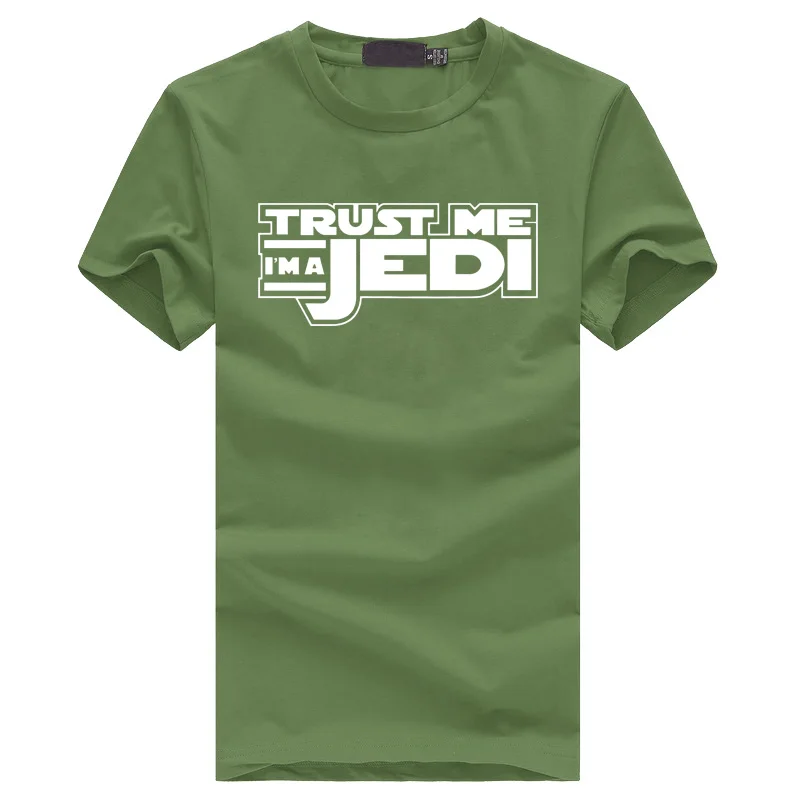 Летняя забавная уличная черная футболка в стиле хип-хоп homme STAR WAR Trust Me I'm a Jedi, Мужская футболка, модная брендовая одежда для фитнеса