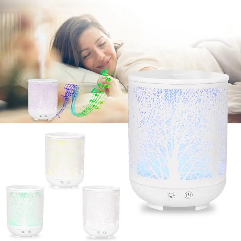 

Essential Oil Diffuser Air Humidifier Aromatherapy Machine Bluetooth Music Colorful Auto 130ml Essential Oil Diffuser Mist Maker