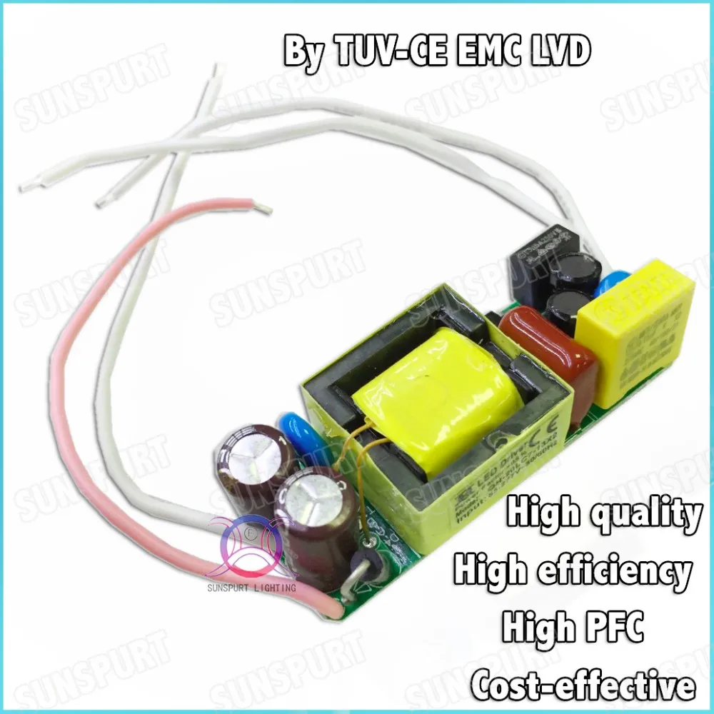 5 шт. tuv-ce pf> 0.9 20 Вт AC85-277V Светодиодный драйвер 3-6cx3b 900ma dc10-20v постоянный ток светодиодный мощность для потолочный светильник Бесплатная