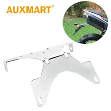 Auxmart мотоцикла держатель, алюминиевый сплав держатель регистрационного номера Кронштейн номерного знака Поддержка металлический бампер для Suzuki GSXR 1000