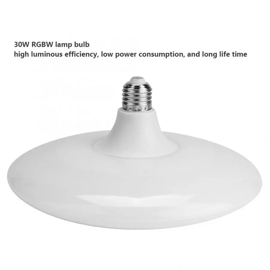 30 Вт E27 RGBW Светодиодная лампа пульт дистанционного управления Bluetooth говорящий музыкальный плеер AC 85-260 В