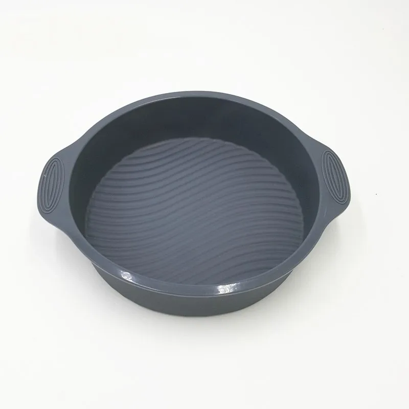 Большой Размеры DlY круглый Форма 3D Еда Класс силиконовые формы торт выпечки инструменты формы для выпечки торта Пудинг чайник Плесень лоток для выпечки карамельный цвет