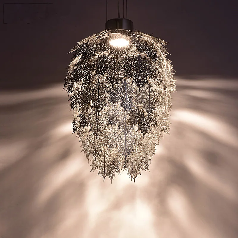 

Villa living room Nordic bar art creative personality pendant lamp coffee restaurant maple leaf Pine nuts Pendant lights