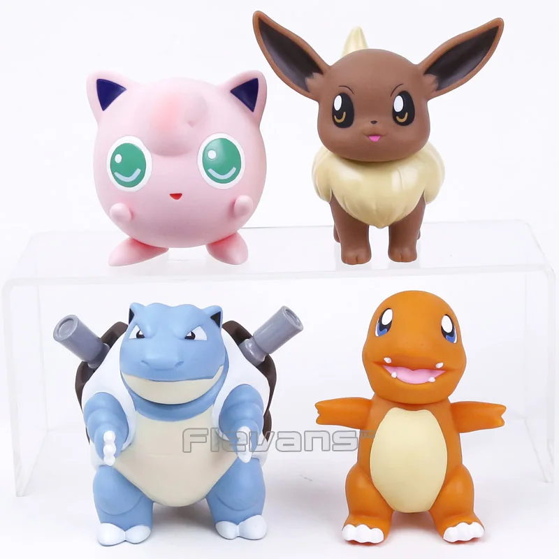 

Eevee Charmander Blastoise Jigglypuff PVC Action Figure Collectible Model Toy 8~11cm