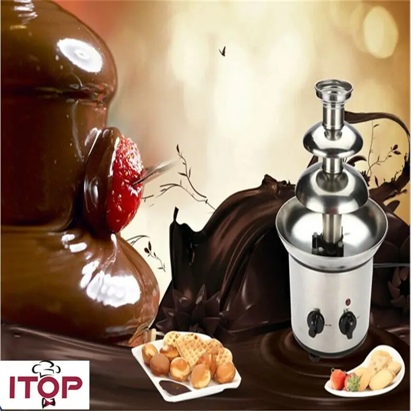 220V new 3 storey home chocolate fountains chocolate waterfall machine