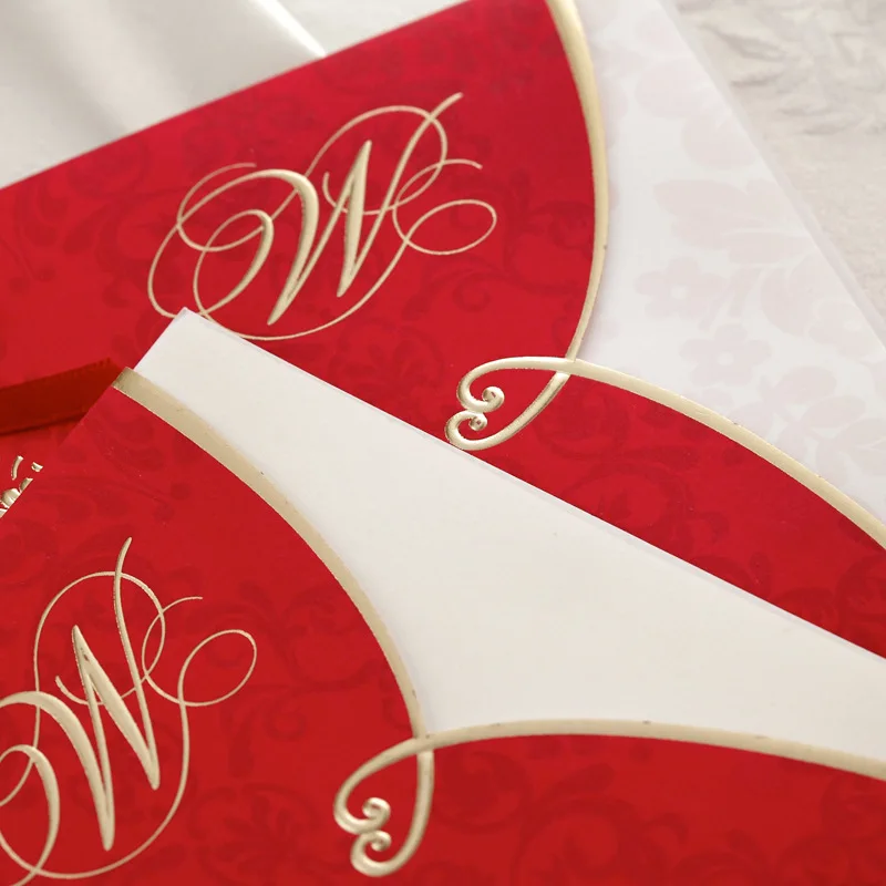  FANLUS Red-Laser-Personalized-Banquet-Party-Wedding-Invitation-Card-Envelope-Seal - 32891269039