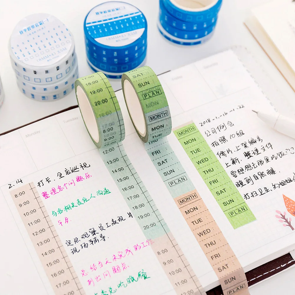 Creative Monthly Weekly Date Calendar Washi Tape Planner Diy Scrapbooking Creative Monthly Weekly Date Calendar Washi Tape Planner Diy Scrapbooking