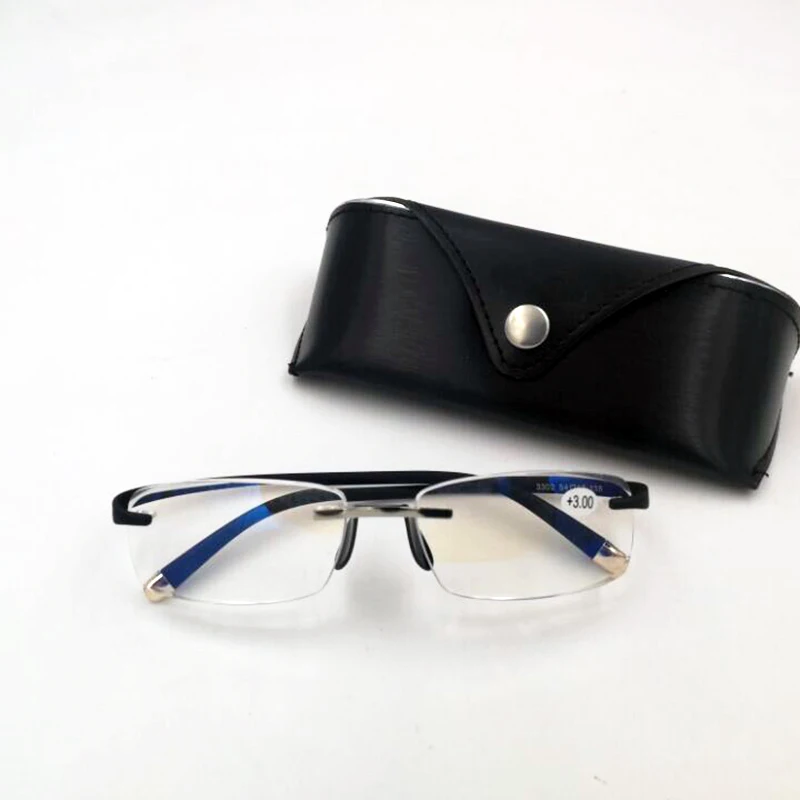 New High Quality Anti Fatigue Reading Glasses Rimless Aspheric lens