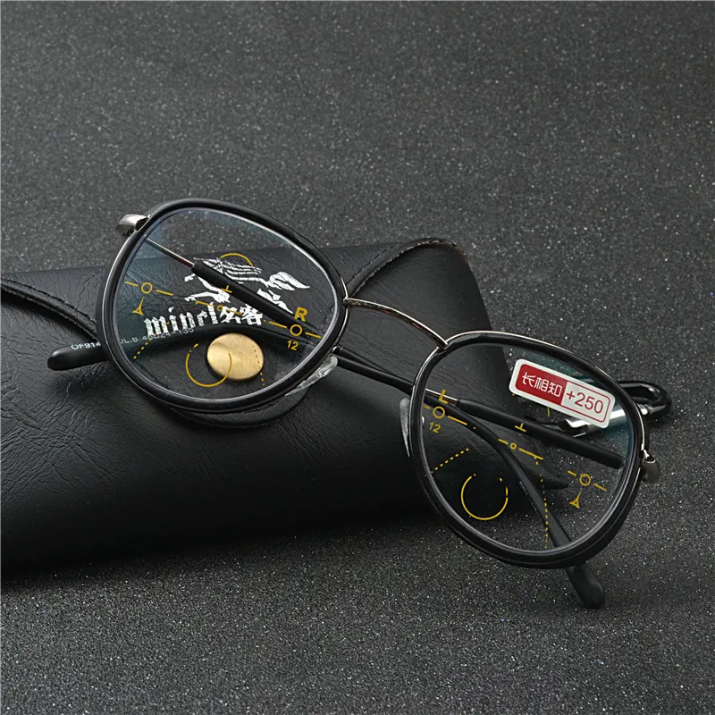 

Progressive Multifocal glasses Transition Sunglasses Photochromic Reading Glasses Men Points for Reader Near Far sight FML