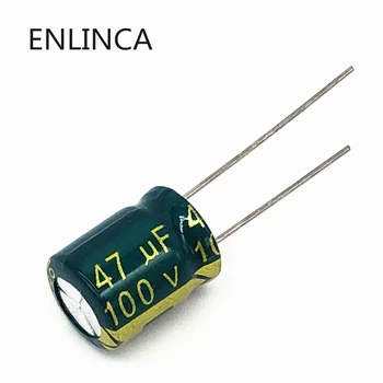 

10pcs/lot BC02 high frequency low impedance 100v 47UF aluminum electrolytic capacitor size 10*13 47UF 20%