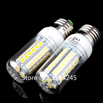 

E27 48 LED 5050 SMD 9W Cover Corn 220V Light Lamp Bulb Warm Pure White Free Shipping 4pcs/lot