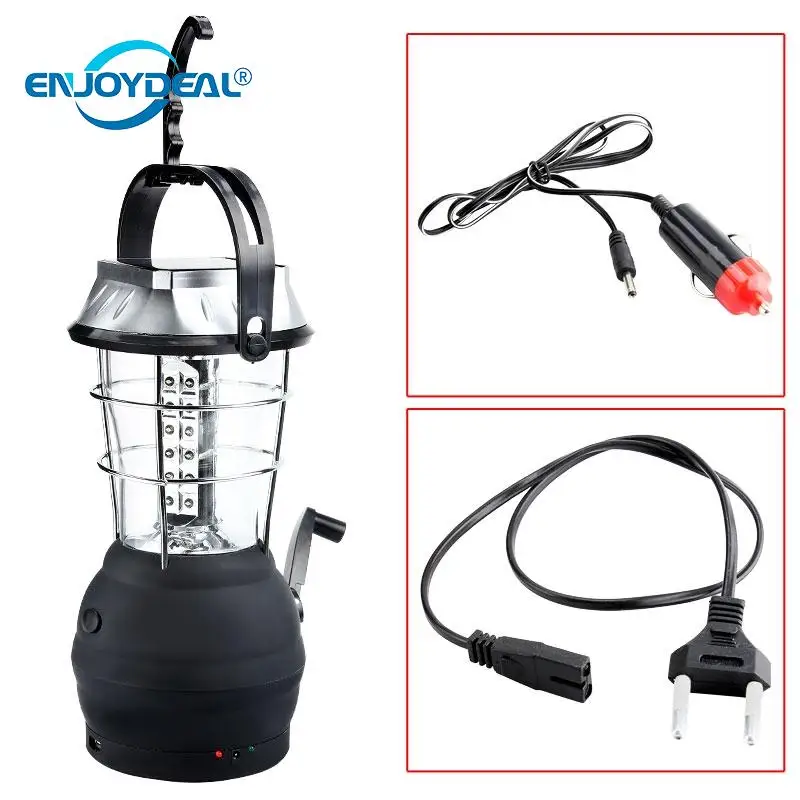 Rechargeable 36 LED Hand Crank Solar Powered Tent Lamp