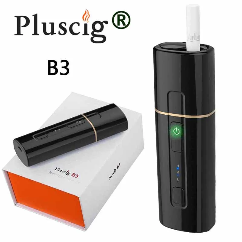 Heat Vape Box Kit 2019 Pluscig B3 iQS Smoke Electronic Cigarette for Tobacco iQuos stick 1300mAh High Quality Factory selling A+