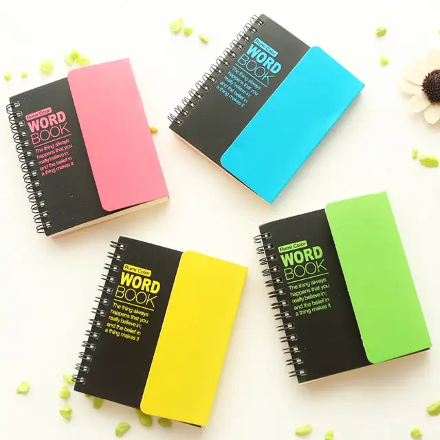 Online School Stationery Mini Words Book Mint Blue Vocabulary Placeholder School Stationery Mini Words Book Mint Blue Vocabulary Notebook Fluorescence Color Language Learning Memory Small