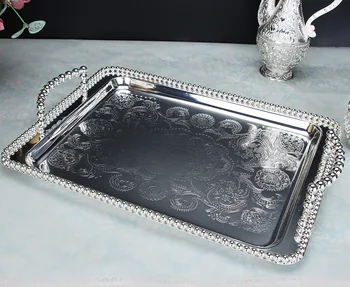 

European inventory of center plate silver fruit tray dessert new fashion Home Furnishing hotel supplies KTV fruit