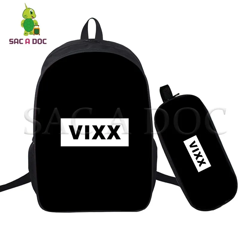 

VIXX Kpop 2 Pcs/set Daily Backpack School Bags for Teenagers Girls Boys Laptop Backpack Hyuk/Hongbin Fans Backpack Travel Bags