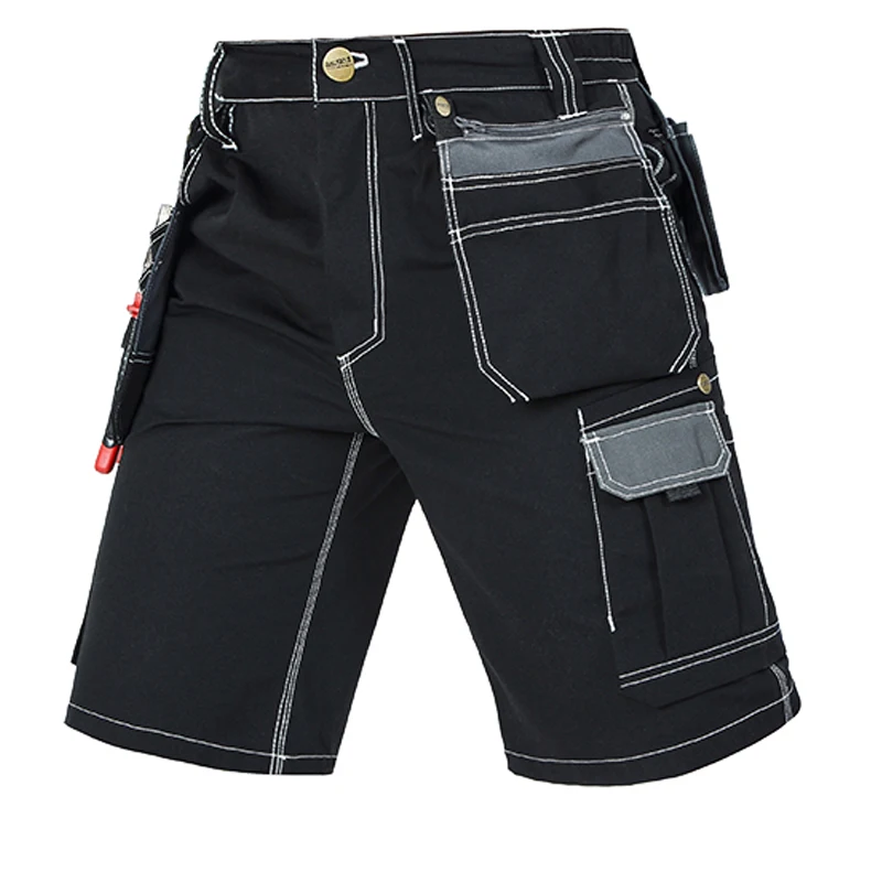 Новинка, высококачественные мужские летние рабочие короткие рабочие брюки с несколькими карманами, короткие рабочие брюки