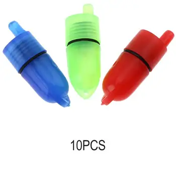 

10pcs/lot Clip Fishing Rod Tip LED Lights Fishing Bells Alarm Clip Night Bite Ring Electric Fish Bite Alarm Fishing Tools