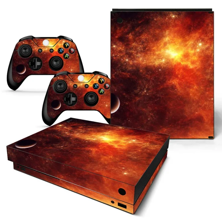 Star Sky Водонепроницаемая наклейка 2 контроллера и наклейка на консоль для Xbox One X Skins весь чехол