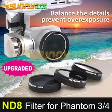 Sunnylife DJI Phantom 3/4 Accessory ND8 Dimmer ND-8 Light Microscopy Lens Filter for Phantom 4/3 ProfessionalAdvancedStandard