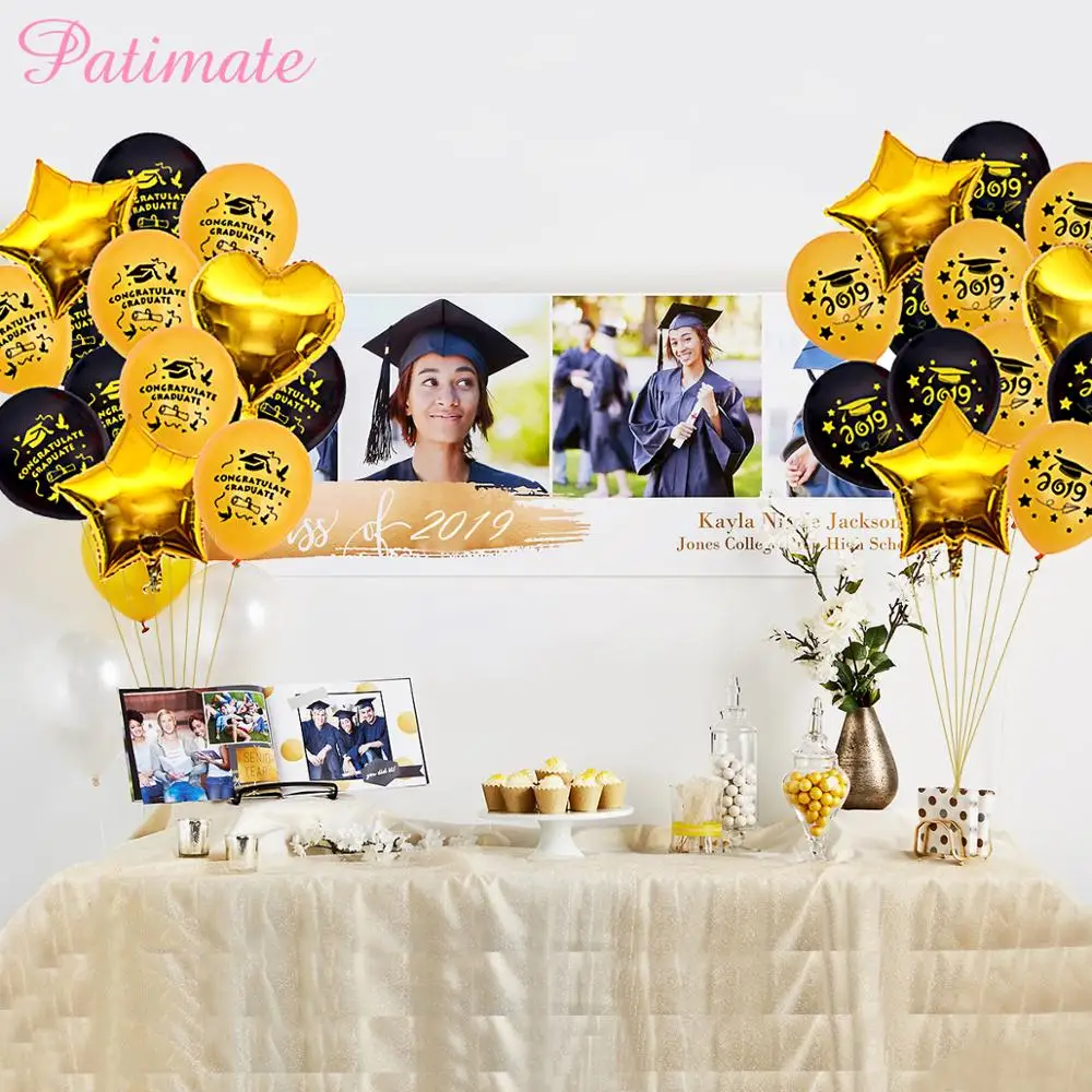 

Graduation Balloons 2019 Numbers Ballons Printed Congratulation Graduation Gifts High School Party Decorations Balloons Supplies