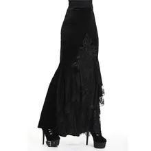 Darkinlove Женская велюровая и кружевная готическая юбка-Русалка KW134