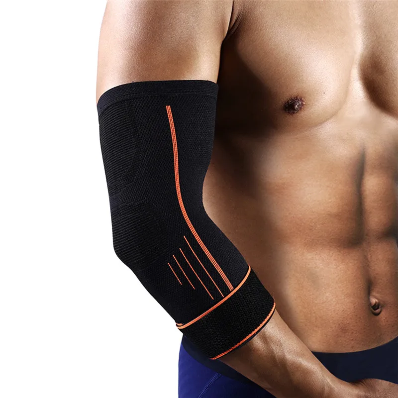 Sports Safety Nylon Elastic Elbow Brace Sleeve Elbow Pads for