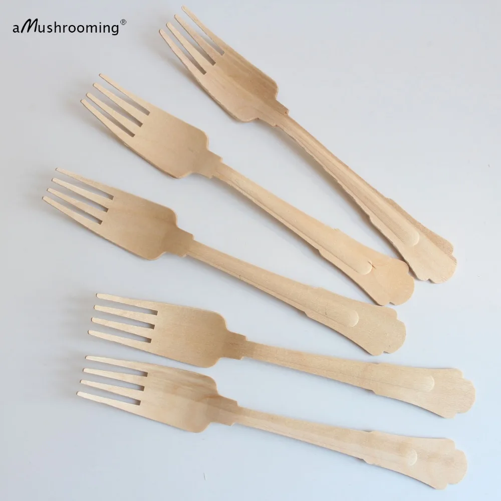Wooden forks, Elegant Wooden Flatware, Forks, Wedding Party, Party