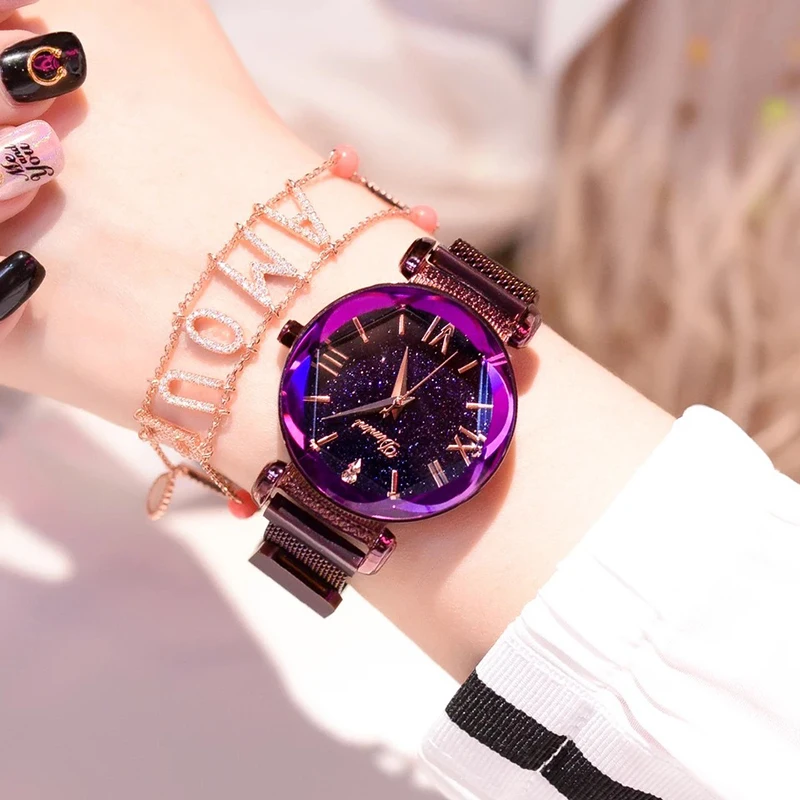 

2018 Fashion Women Watches Lady Watch Mesh Belt Magnetic Strap Dress Women Watch Luxury Quartz Watches Gifts Dropshipping