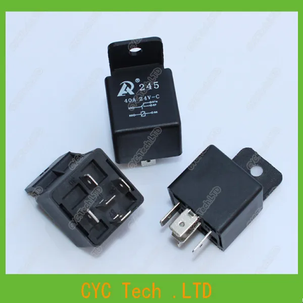 

5 pcs 24V 30A/40A 5Pin Automotive Relay,Diesel Headlights/Alarm/Horn Relay (Transformational Normally Open + Normally Closed )