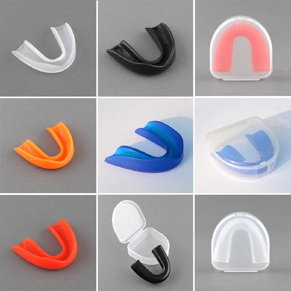 Mouth Guard Shield Case MouthPiece Boxing Basketball Gel Gum Teeth Protector