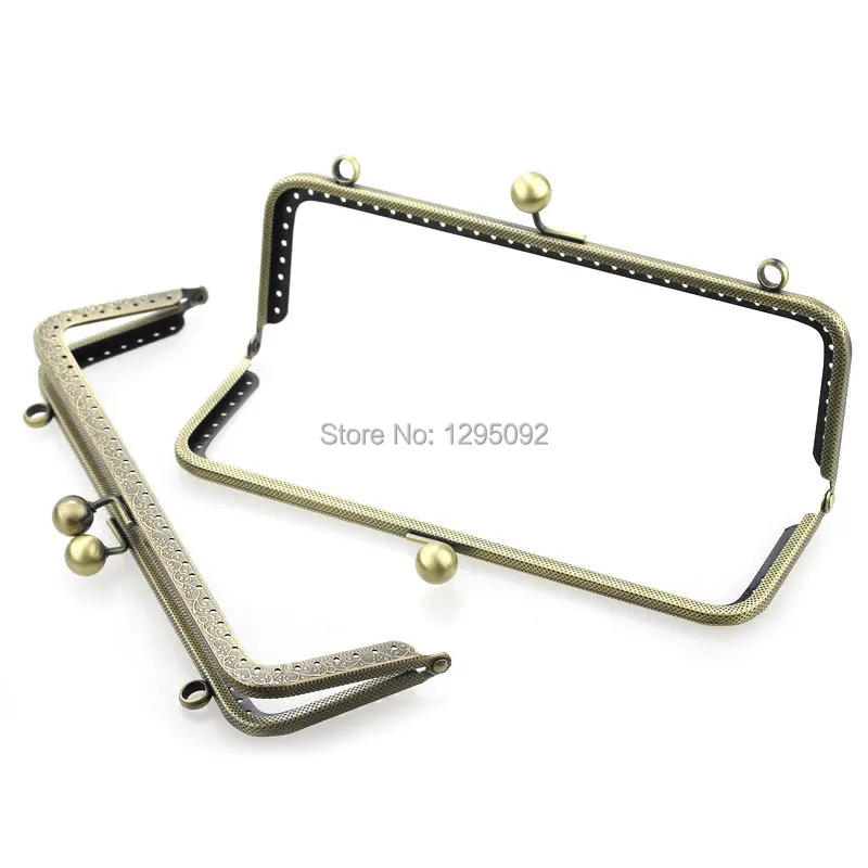 

10Pcs Bronze Tone Ball Carved Arch Frame Kiss Clasp Lock For Purse Bag Handbag Handle 20cmx8cm