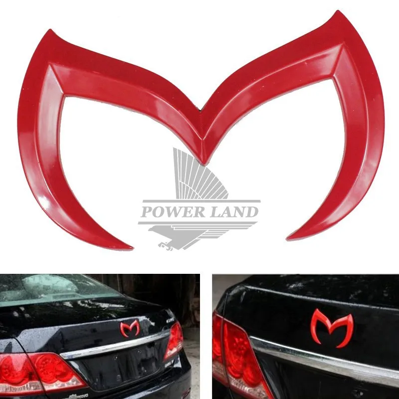 FOR MAZDA RED EMBLEMS BADGE LOGO DECALS PLATE STICKER