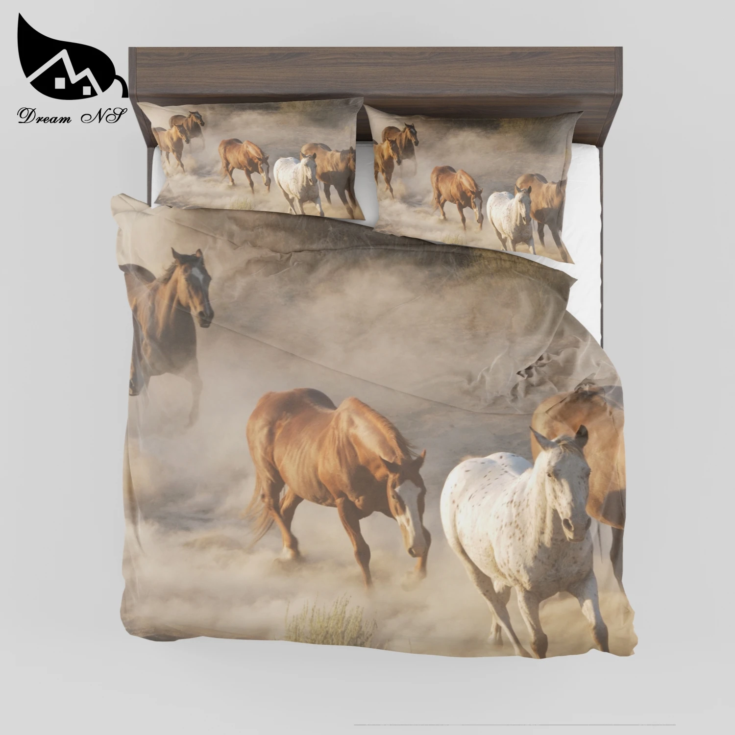 

Dream NS horse 3D effect prints Comfor Quilt Duvet Polyester cotton home textile products kussensloop SMY58