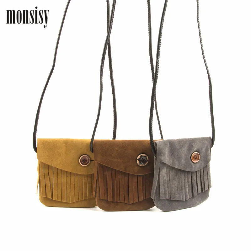 

Monsisy Girl Coin Purse Children's Wallet Small Change Purse Kids Bag Coin Pouch Money Holder Vintage Faux Suede Boy Handbag