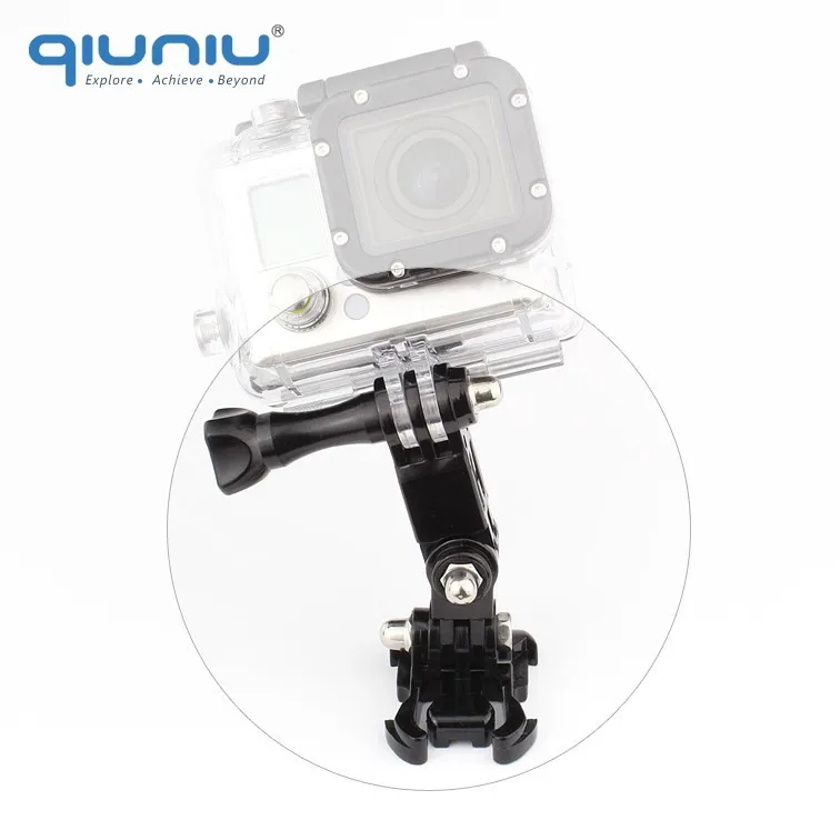 QIUNIU 3-полосная Регулировка База крепление Поворотный кронштейн адаптер для GoPro Hero 6 5 4 3 для Xiaomi Yi для SJCAM аксессуары для экшн-камеры