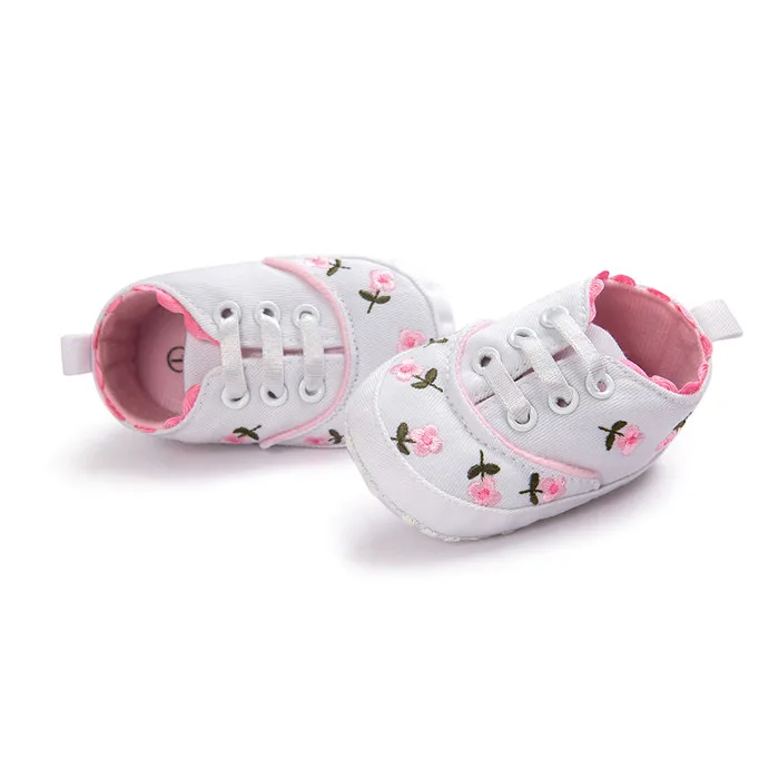 0~ 18 месяцев детская обувь холщовая новорожденный инфантил для маленьких мальчиков и девочек цветок обувь bebe спортивная обувь. CX14C