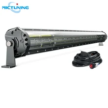 MICTUNING ulepszony M2 Quad Row 42 ''samochodowa prosta listwa świetlna LED do SUV ATV Off Road lampa Led do pracy w/kable w wiązce akcesoria