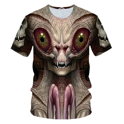 Летняя новая модная футболка, забавная 3D футболка с изображением хищника против инопланетянина, футболка с принтом из фильма, повседневные футболки, S-6XL - Цвет: XQ031