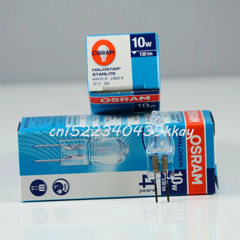

5pcs OSRAM 64415 S Halogen bulb Osram HALOSTAR 64415S 12V10W G4 Surgery Shadowless Lamp microscope Endoscopic lamp beads