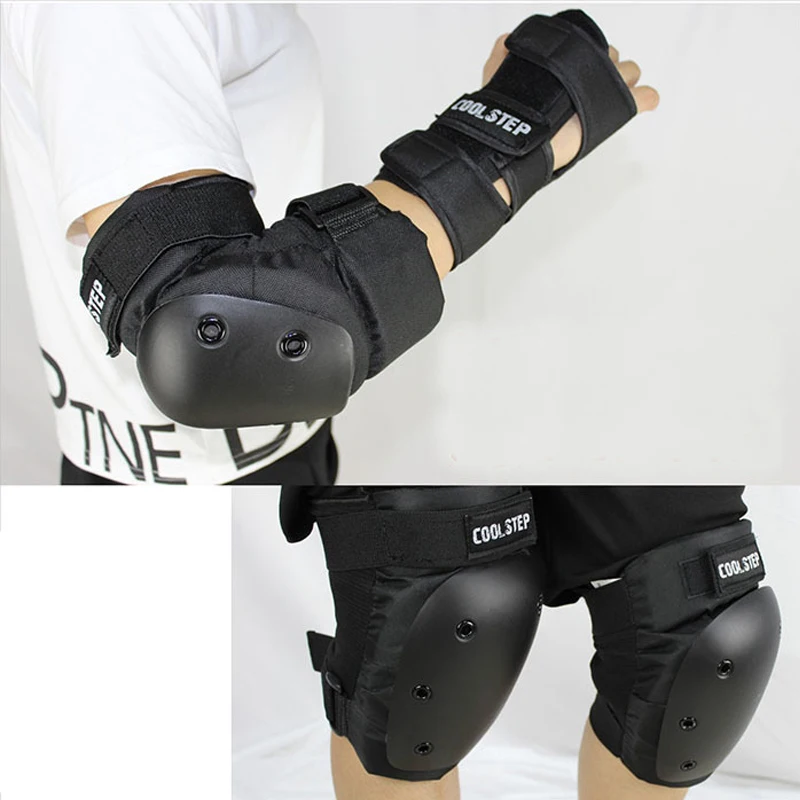 COOL STEP 6 Pcs Heavy Duty Knee Elbow Hands Protective Pad Support