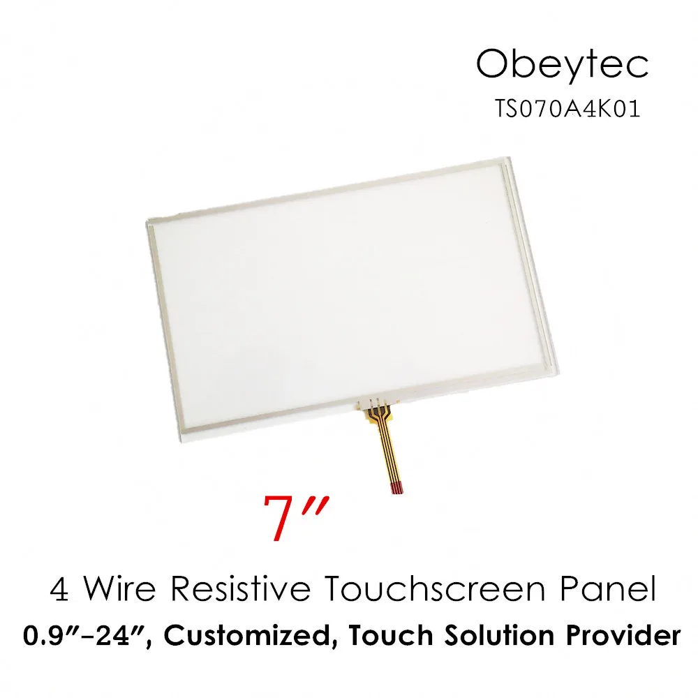Obeytec 7&quot 4 Wires touch Panel 16:9 Resistive Touch Screen only AA 154.08*86.58 mm Model TS070A4K01 For car ATM | Компьютеры и