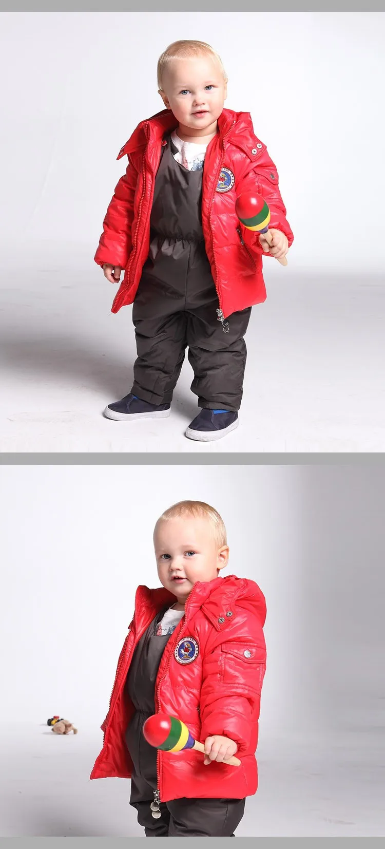 Пуховое пальто для малышей Детская куртка с капюшоном для мальчиков и девочек верхняя одежда для малышей зимняя одежда для детей от 0 до 3 лет