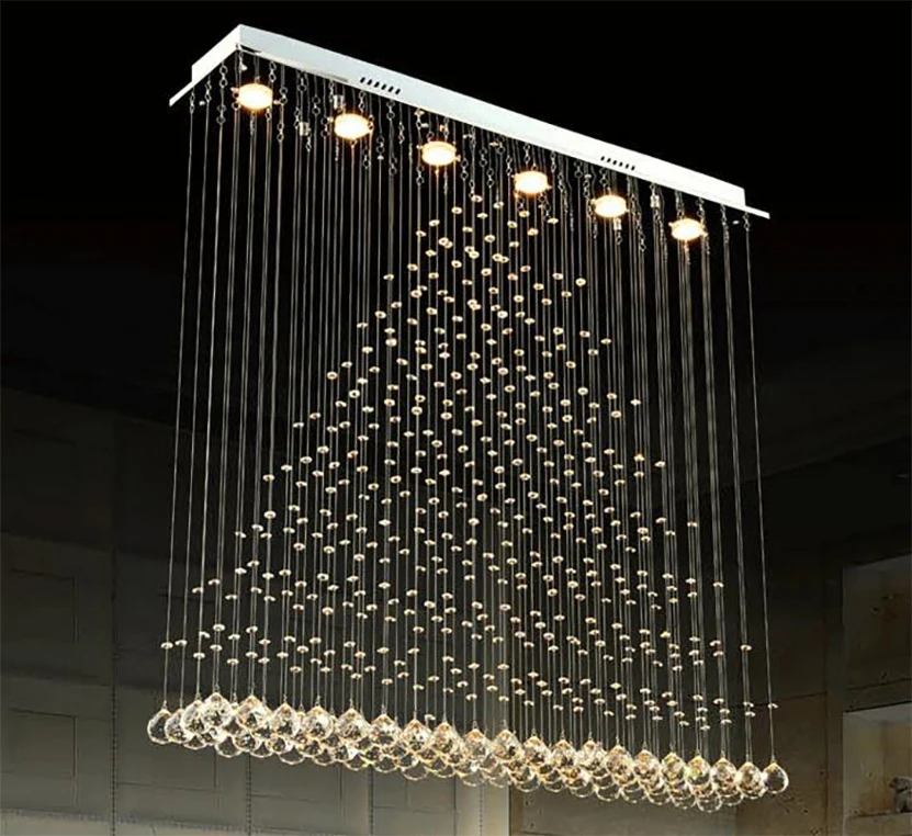 

LED Modern Creative Ceiling Light Luxury K9 Crystal Lighting Fixture Stairs Restaurant Living Room Lighting Engineering Light