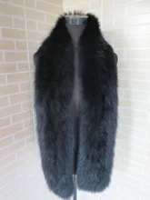2016 Braid Real fox fur black scarf / cape collar SHIPPING FREE